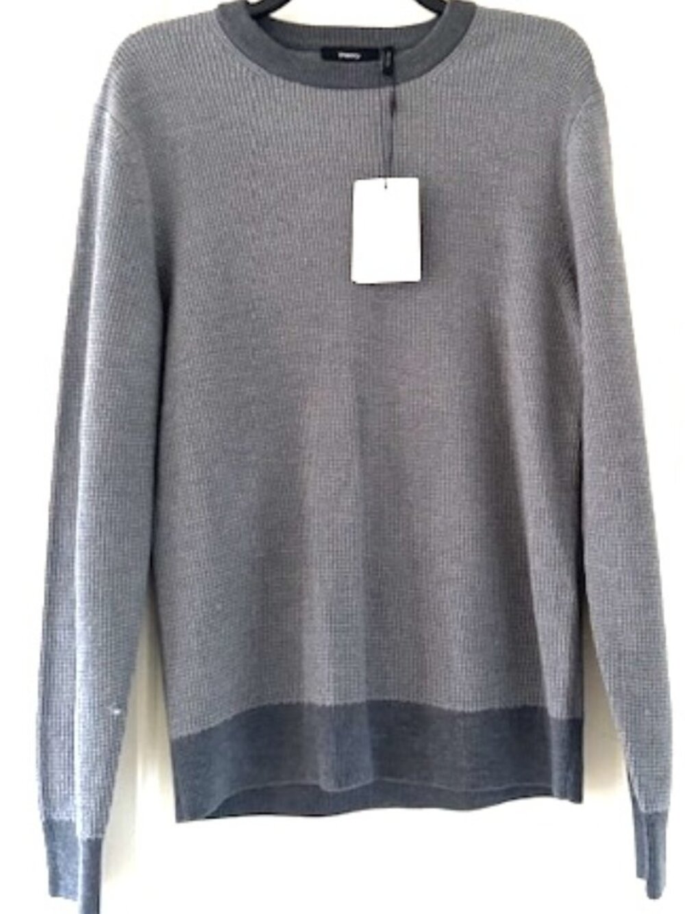 Theory Maden Crew  Novo Merino Wool Crewneck Sweater Minimalist Quiet Luxury - Picture 3 of 13